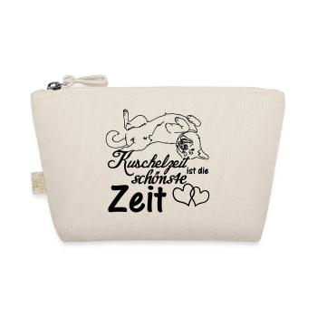 Kuschelzeit,schönste Zeit Hunde, Sprüche, Geschenk - Bio-Täschchen - Natur - Vorne