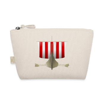 vikings wickinger warrior vikingboat boot47 - Organic Pouch - nature - Front