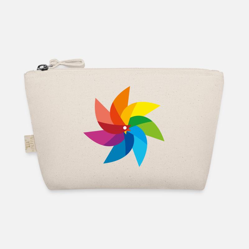 colorful windmill children's toy rainbow summer Organic Pouch