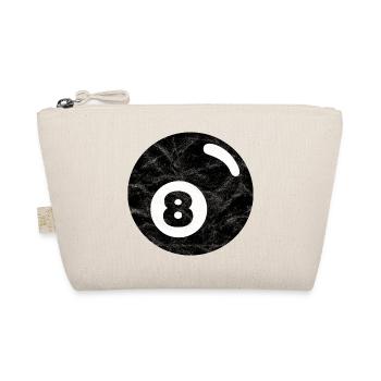 Billiards billiard ball black eight eight - Organic Pouch - nature - Front