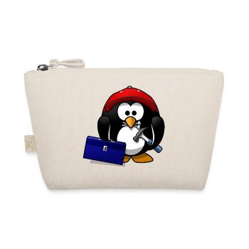 Handwerker Pinguin - Bio-Täschchen - Natur - Vorne