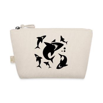 Shark - shark fin - Organic Pouch - nature - Front