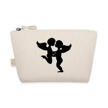Two angels kiss each other - Organic Pouch - nature - Front