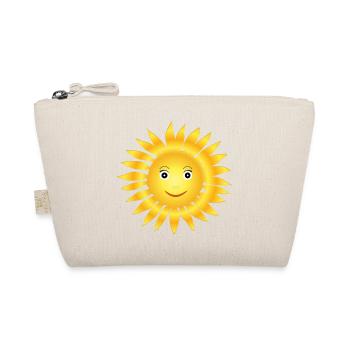 Sonne mit Gesicht am lächeln - Bio-Täschchen - Natur - Vorne