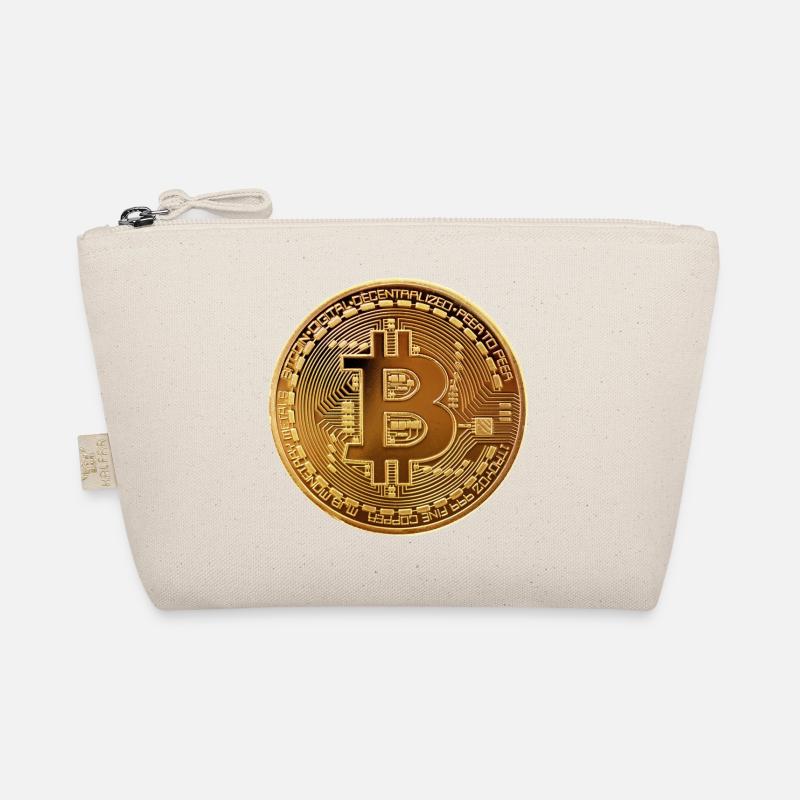 bitcoin Goldstück - Bio-Täschchen - Natur