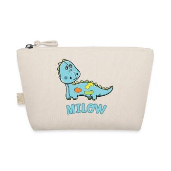 Dinosaurier lustig Kind Milow Geschenk Geburtstag - Bio-Täschchen - Natur - Vorne