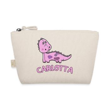Dinosaur funny child Carlotta gift birth - Organic Pouch - nature - Front