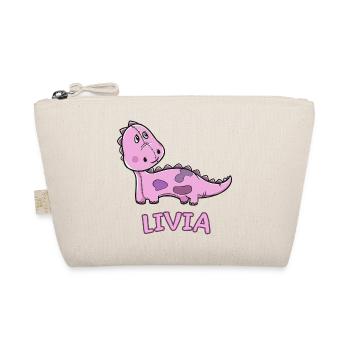 Dinosaur funny kid livia gift birthday - Organic Pouch - nature - Front