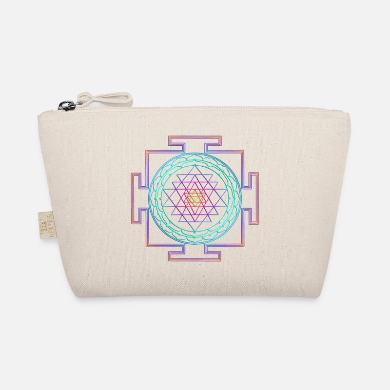 Sri Yantra - filigran - Bio-Täschchen - Natur
