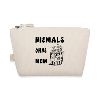 Niemals Ohne Mein Popcorn - Kino - Geschenk - Bio-Täschchen - Natur - Vorne