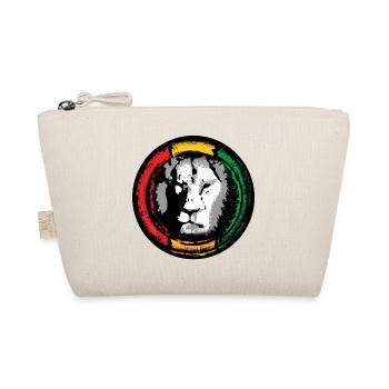 Reggae Lion in Rasta Style - Organic Pouch - nature - Front