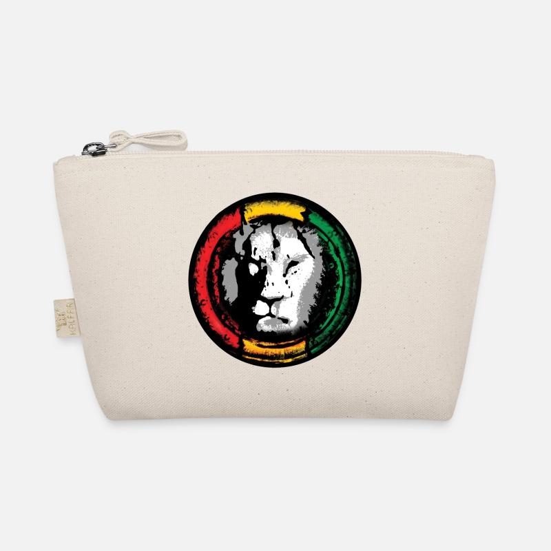Reggae Löwe im Rasta Stil - Bio-Täschchen - Natur
