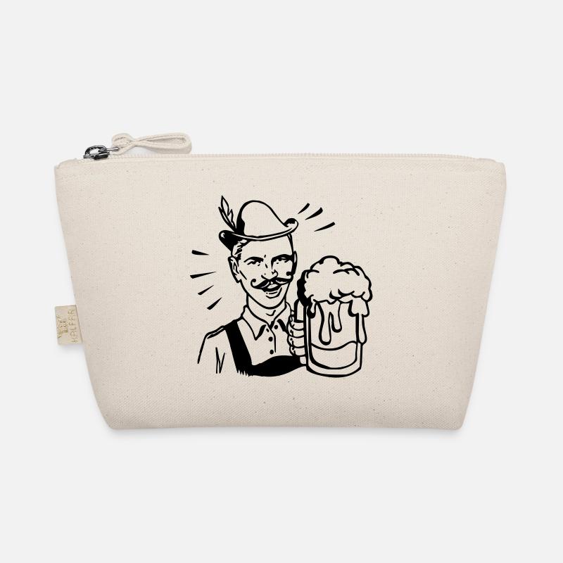 retro guy with beer Bio-Täschchen