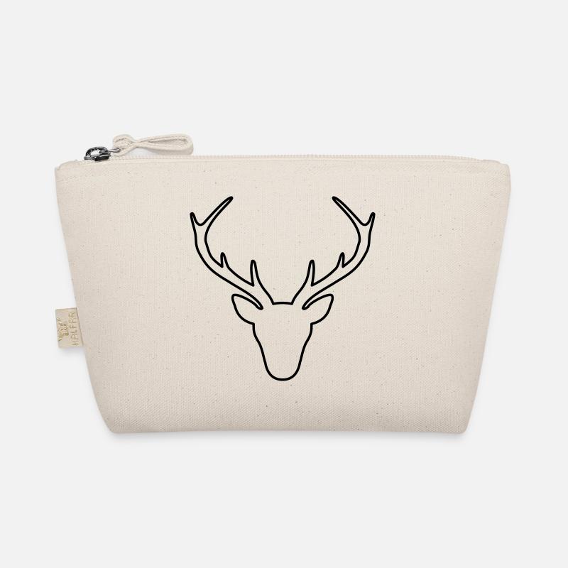 Hirsch Geweih Jäger Jagd Wild Geschenk Bio-Täschchen