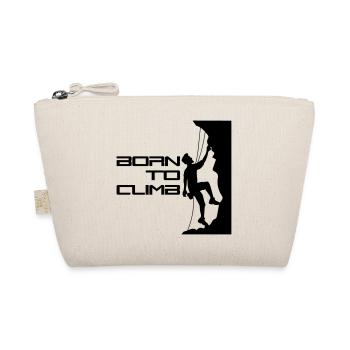 text born to climb born steep wall climber k - Organic Pouch - nature - Front