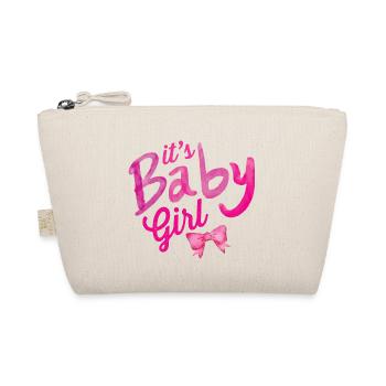 pregnant baby child born birth gift idea - Organic Pouch - nature - Front