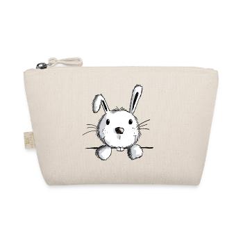 Neugieriger Hase - Hasen - Kaninchen - Karnickel - Bio-Täschchen - Natur - Vorne