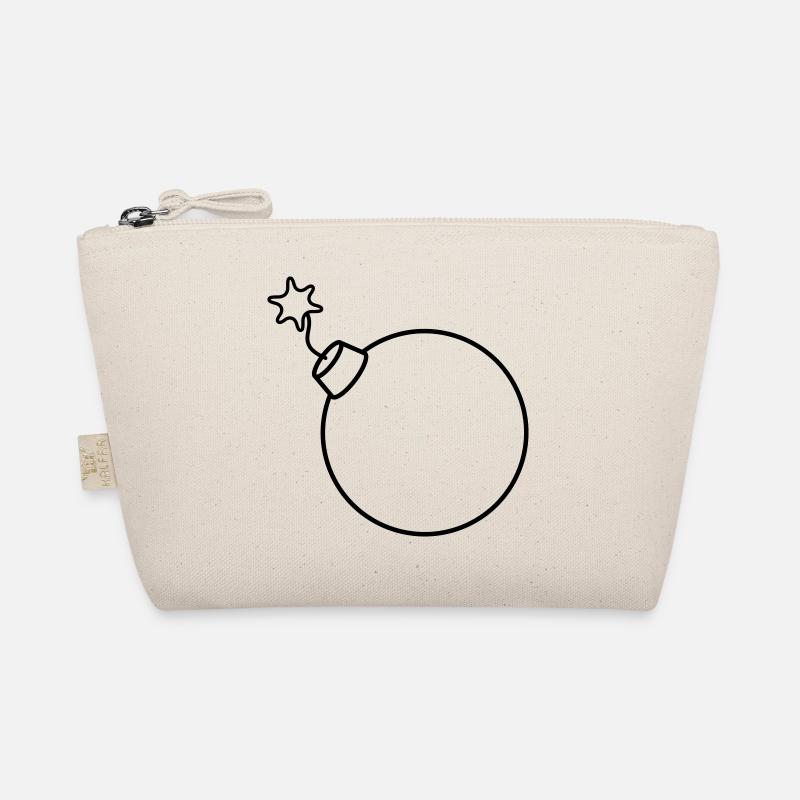 burned round ball sphere circle text b Organic Pouch
