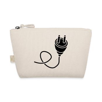 black connect connection cable plug plug - Organic Pouch - nature - Front