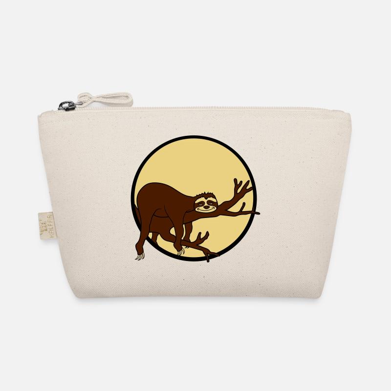 night moon sun evening round circle sloth despan Organic Pouch