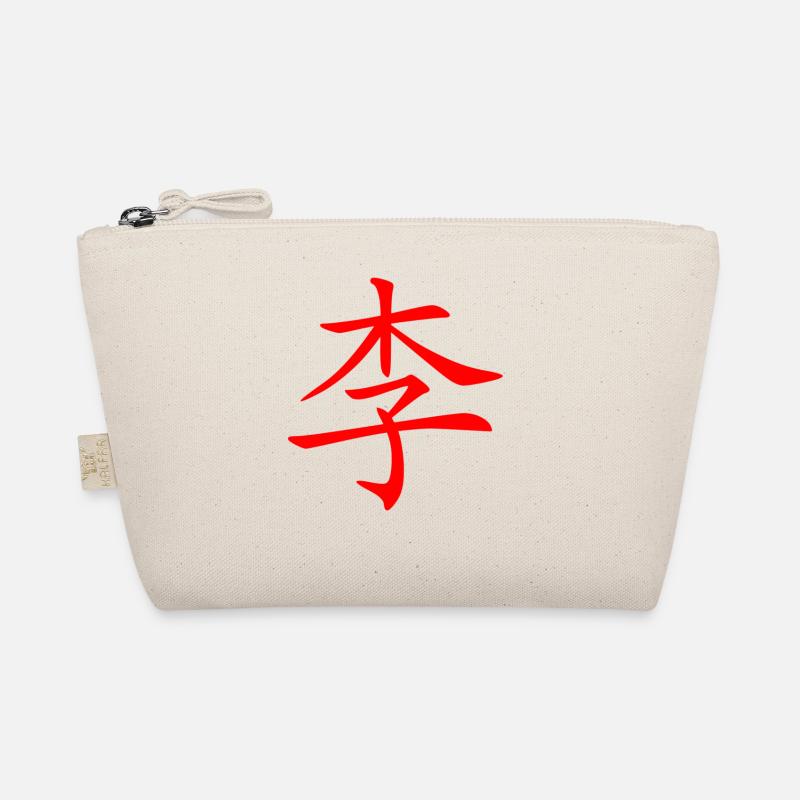 Lee in chinesischer Schrift - Bio-Täschchen - Natur