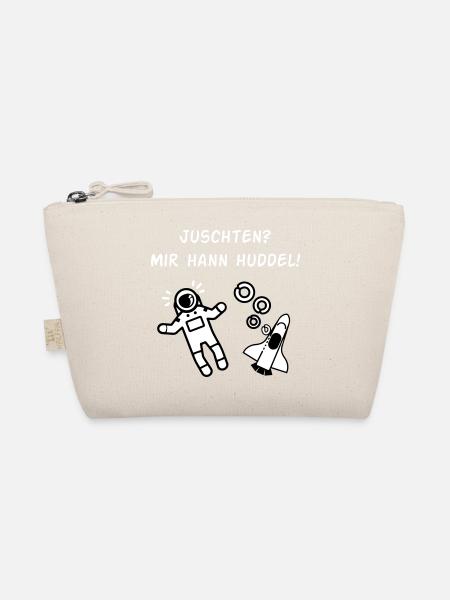 Juschten? Mir hann Huddel! - Bio-Täschchen - Natur - Vorne