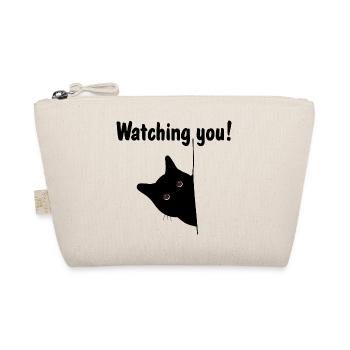 Black cat is watching you! - Bio-Täschchen - Natur - Vorne
