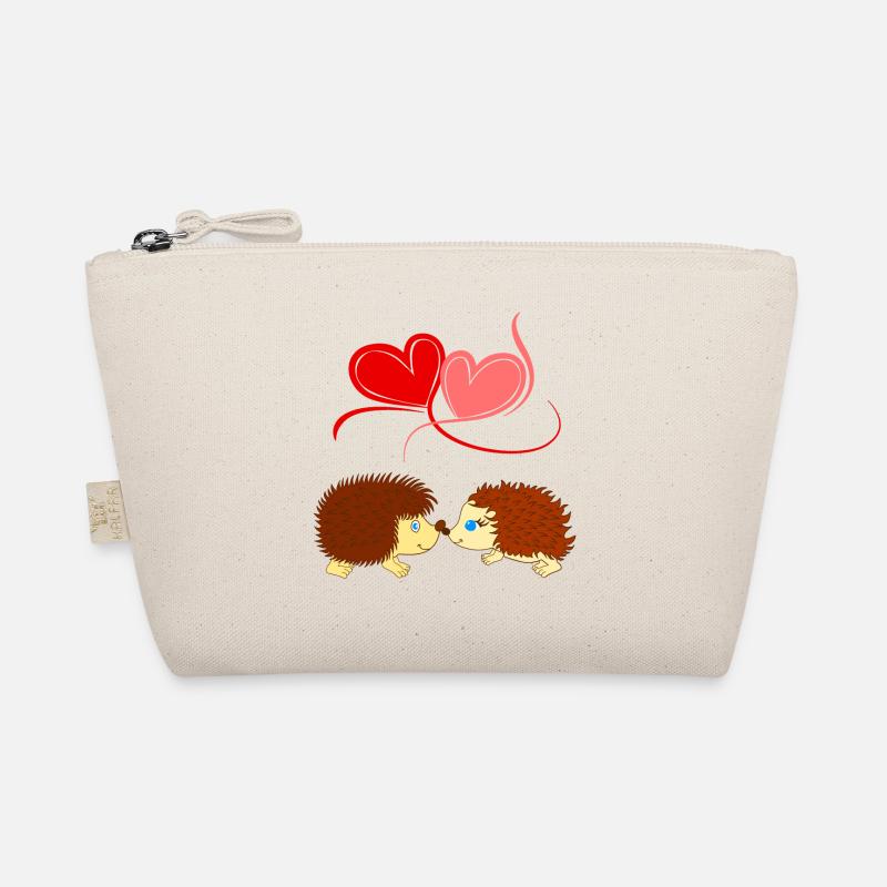 Hedgehog - Love overcomes spikes - Comic style Organic Pouch