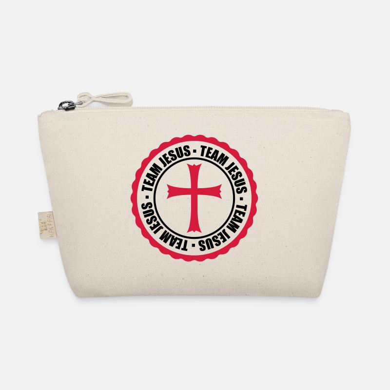 kreis stempel rund team kirche symbol kreuz jesus - Bio-Täschchen - Natur