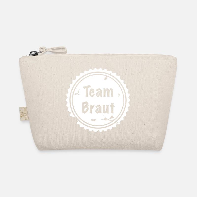 Team Braut Badge - Bio-Täschchen - Natur