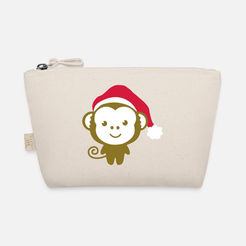 Christmas monkey Bio-Täschchen
