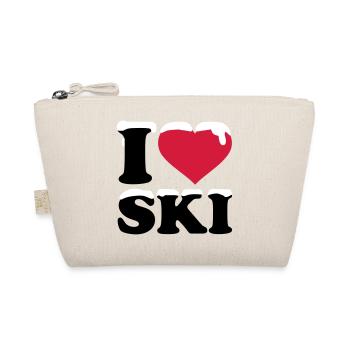 I love Ski - Organic Pouch - nature - Front
