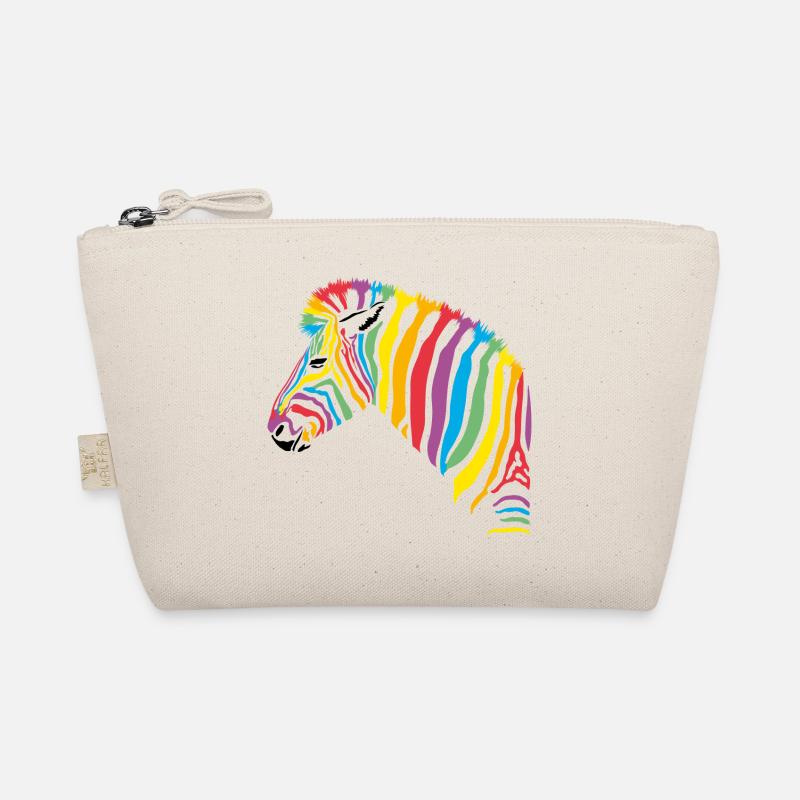 rainbow zebra Bio-Täschchen