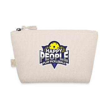 Pickleball Shirt: Happy People Play Pickleball - Organic Pouch - nature - Front