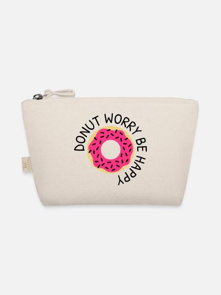 Donut worry be happy - Bio-Täschchen - Natur - Vorne