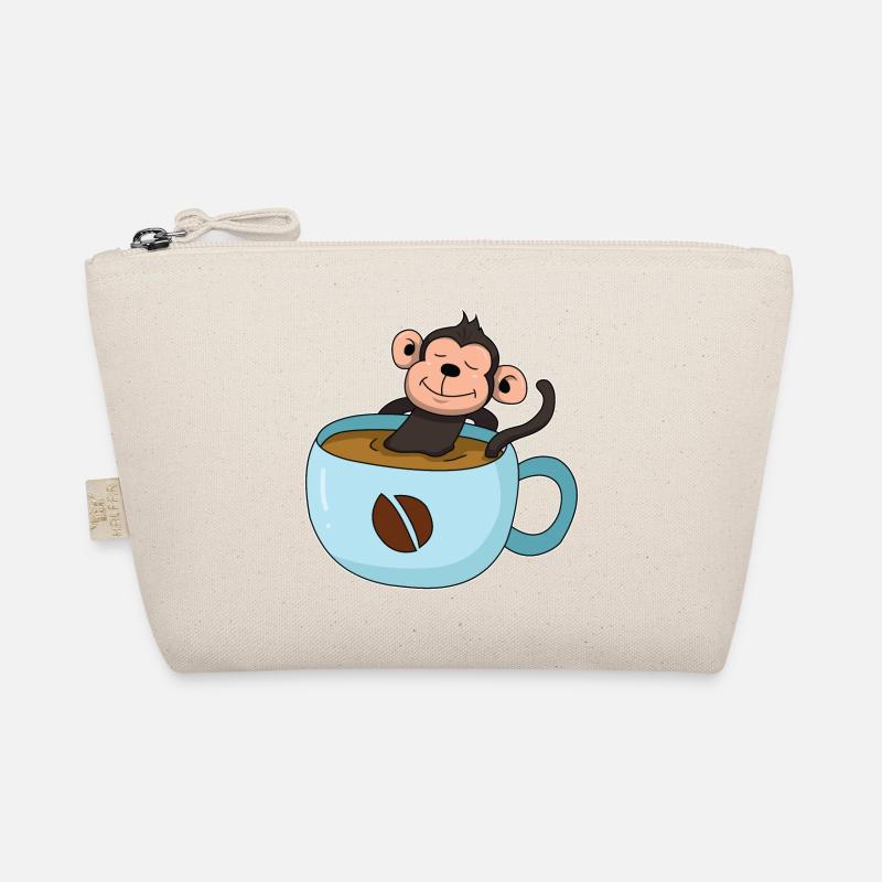 Kaffee-Äffchen - Bio-Täschchen - Natur