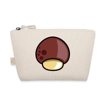funny mushroom comic cartoon mushroom forest picking - Organic Pouch - nature - Front