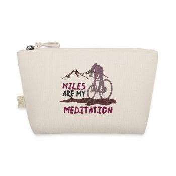 Miles are my meditation - dark design - design - Organic Pouch - nature - Front