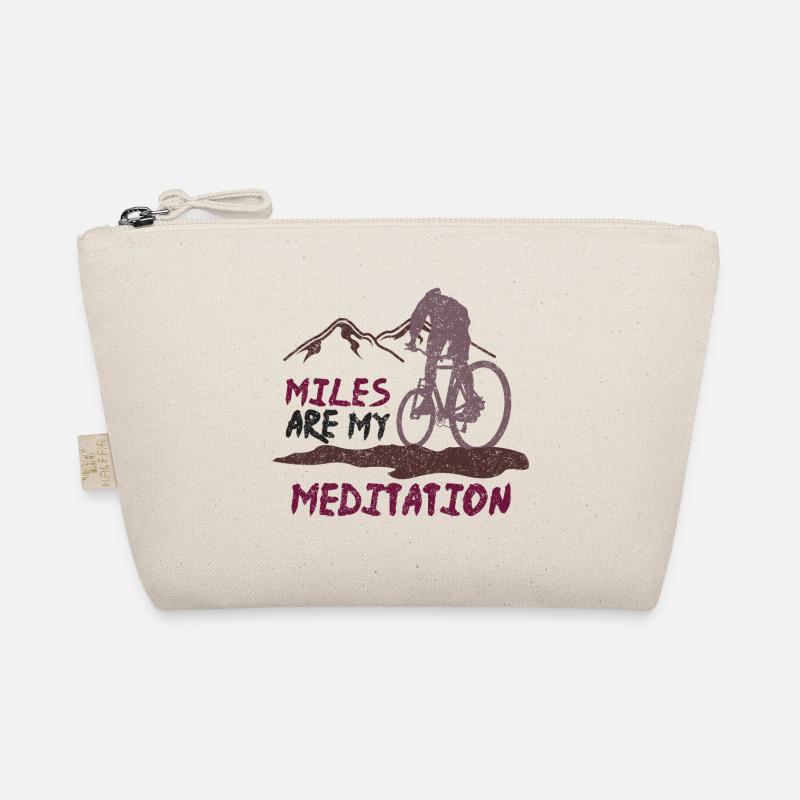 Miles are my Meditation - Bio-Täschchen - Natur