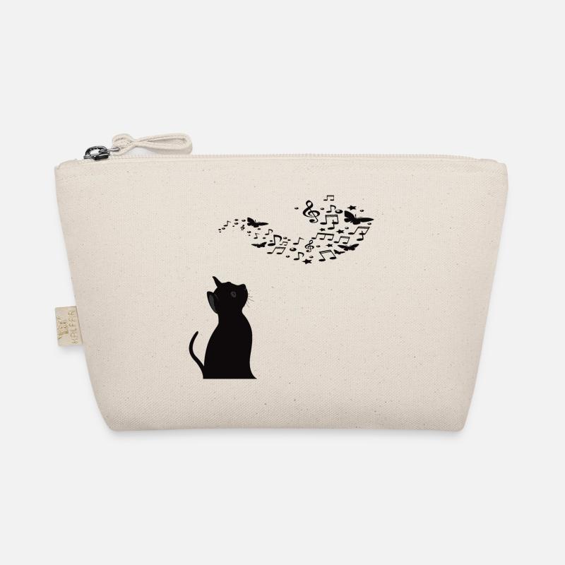 Chat avec des notes de musique - Trousse biologique - nature