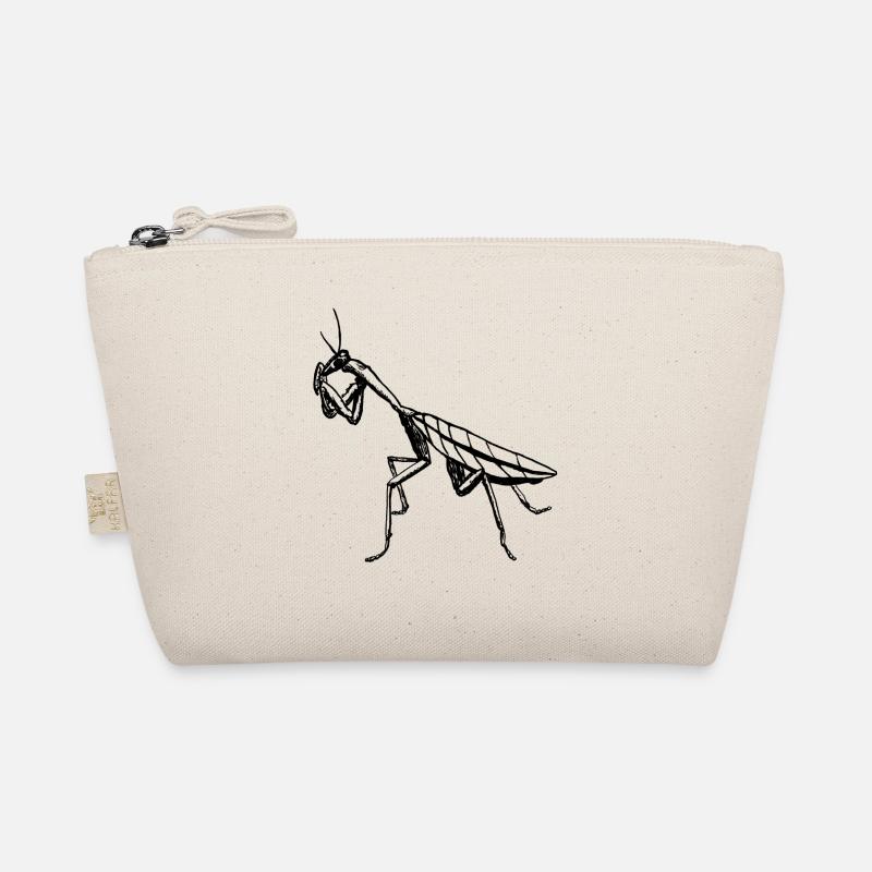 Praying Mantis Insect Drawing Organic Pouch