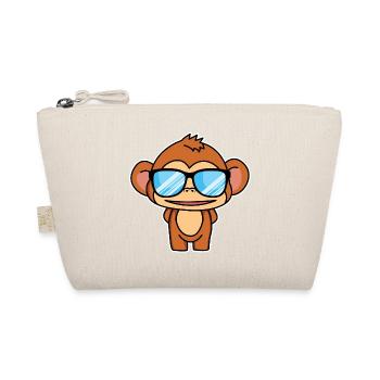 Clever little monkey - design - Organic Pouch - nature - Front