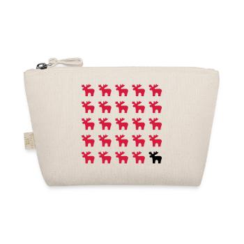Moose Moose Pattern I Christmas - Organic Pouch - nature - Front