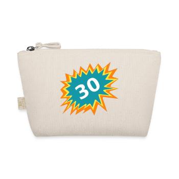 30th Birthday, Burst Sticker - Organic Pouch - nature - Front