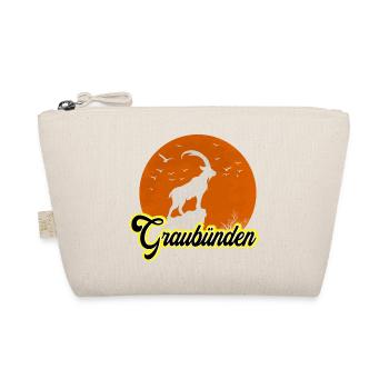 Graubünden Ibex Mondsilhouette - Bio-Täschchen - Natur - Vorne