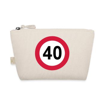 40.Birthday , 40 Years , 40 Traffic Sign (25) - Organic Pouch - nature - Front