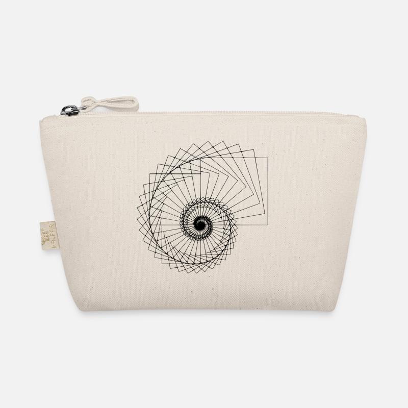 fractal spiral Organic Pouch