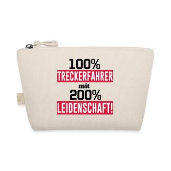 Traktor , Treckerfahrer 200% Leidenschaft ...(25) - Bio-Täschchen - Natur - Vorne