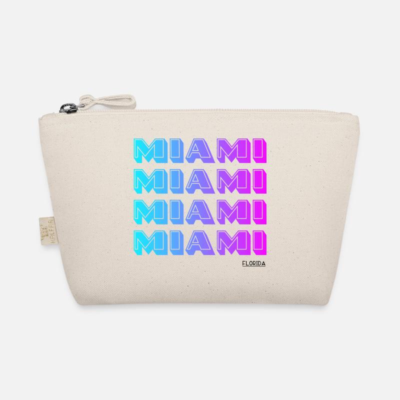 Miami Neon Gradient Pattern Organic Pouch