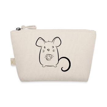 Mouse with cheese - Organic Pouch - nature - Front